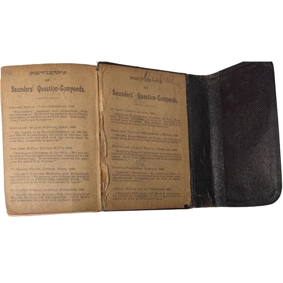 Saunders' Pocket Medical Lexicon John M. Keating M.D. 1890 W.B. Saunders Leather - Picture 12 of 16